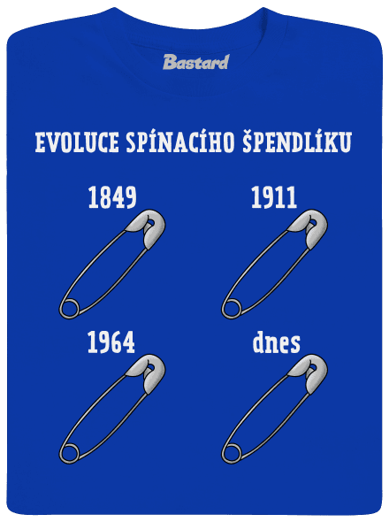 Evoluce spínacího špendlíku dětské tričko Royal Blue