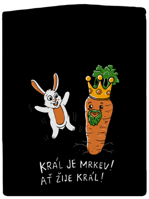 Král je mrkev, ať žije král pánská mikina na zip Black