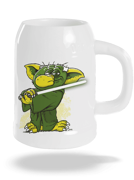 Yoda v rákosí půllitr White