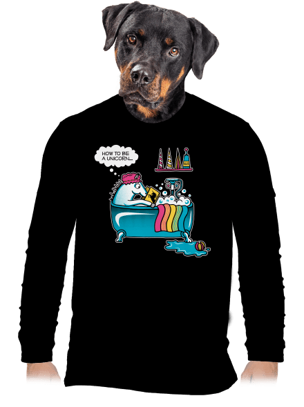 Jak se stát jednorožcem pánské dlouhý rukáv Black