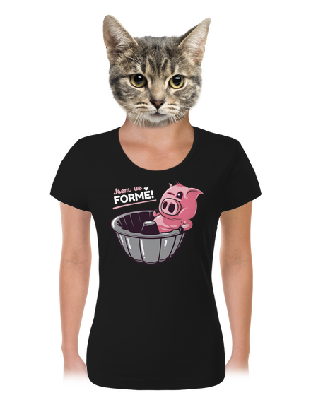 Ve formě dámské tričko Black