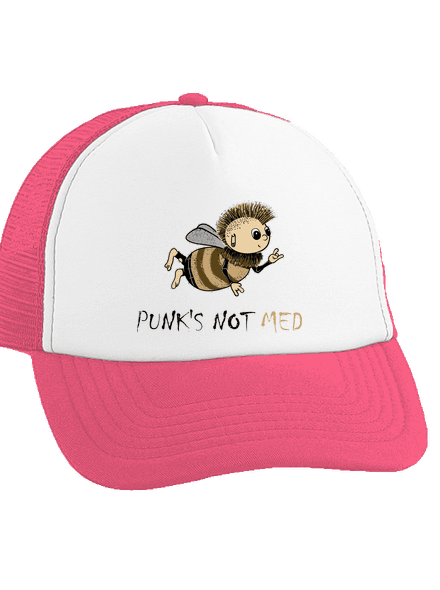 Punks Not Med kšiltovka truckerka Fluorescent Pink cap