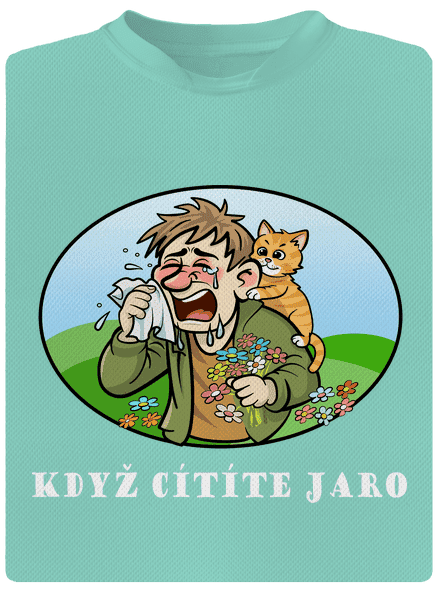 Cítíte jaro pánské sportovní tričko Mint Mal