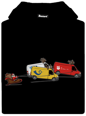 Santa se soby dámská mikina klokanka Black