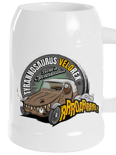 Tyrannosaurus Velorex půllitr White