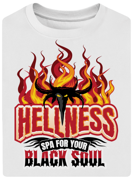 Hellness unisex tričko oversized White