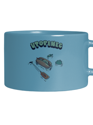 Utopenec hrnek makronka Blue Macaron