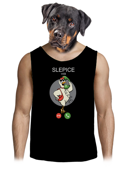 Slepice volá pánské tílko Black