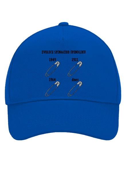 Evoluce spínacího špendlíku kšiltovka baseballka Bright Royal