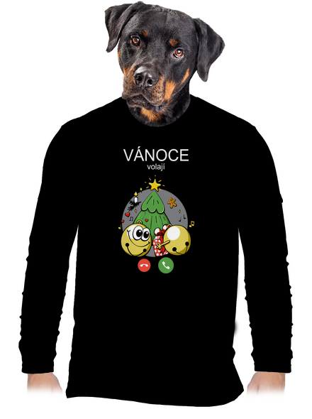 Vánoce volají pánské dlouhý rukáv Black