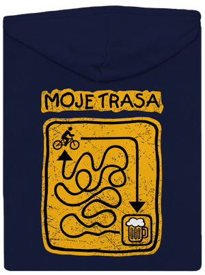 Moje trasa pánská mikina na zip Navy
