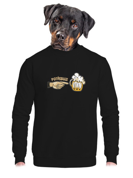 Rodinné potřeby unisex mikina bez kapuce Black