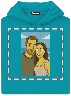 Simpsonovi z vlastní fotky dětská mikina klokanka Hawaiian Blue