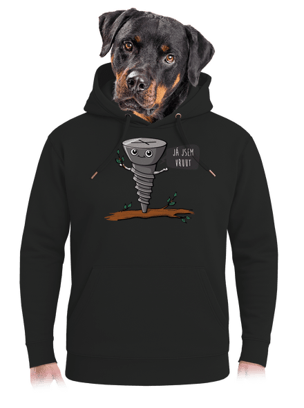 Já jsem Vruut unisex mikina premium Dark Black