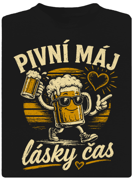 Pivní máj pánské sportovní tričko Black