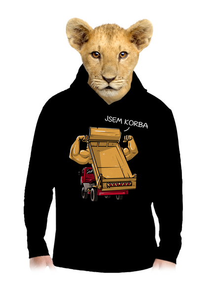 Korba dětská mikina klokanka Black