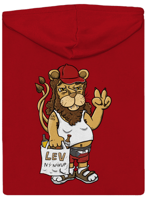 Lvíček pánská mikina na zip Red