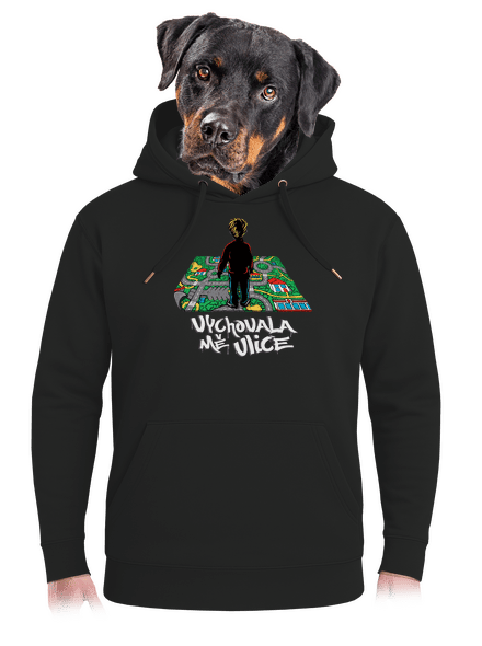 Vychovala mě ulice unisex mikina premium Dark Black