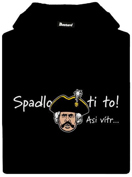 Spadlo ti to pánská mikina klokanka Black