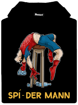 Spí-der Mann pánská mikina klokanka Black