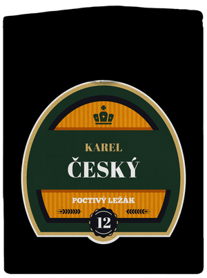 Pivní etiketa pánská mikina na zip Black