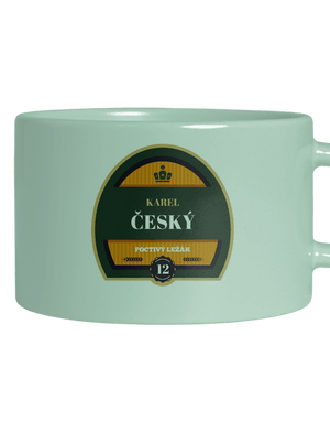 Pivní etiketa hrnek makronka Mint Macaron