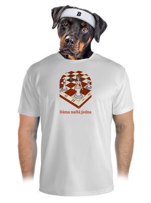 Dáma nahá jedna pánské sportovní tričko White