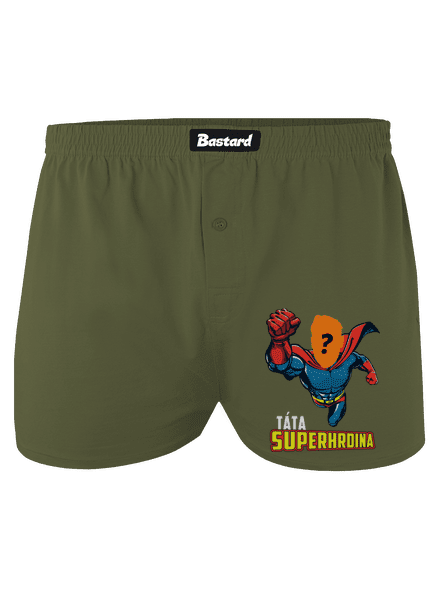 Táta superhrdina pánské trenky Khaki