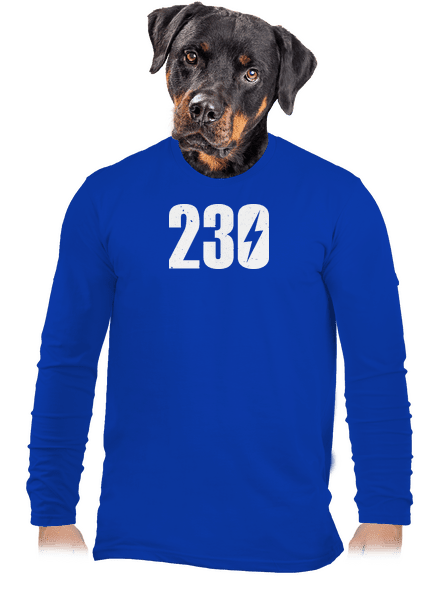 230 V pánské dlouhý rukáv Royal Blue