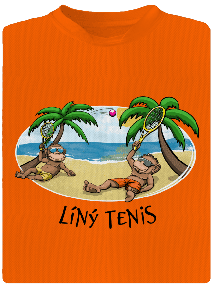 Líný tenis dětské sportovní tričko Neon Orange