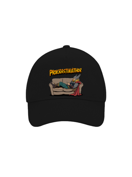 Prokrastináthor kšiltovka baseballka Black