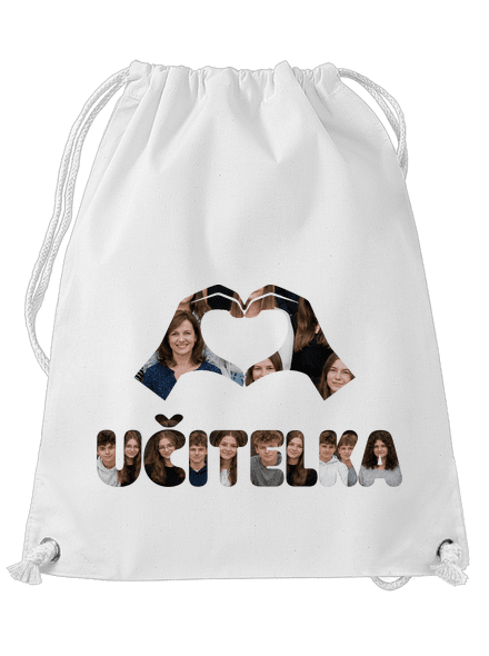 Nápis pro učitele z vlastních fotek vak White