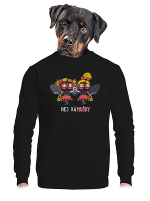 Nej kámušky unisex mikina bez kapuce Black