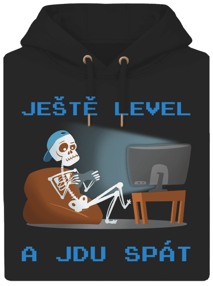 Ještě level unisex mikina premium Dark Black