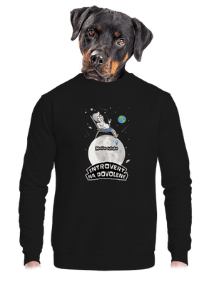 Introvert na dovolené unisex mikina bez kapuce Black