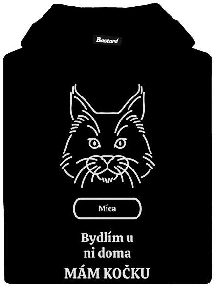 Nemůžu, mám kočku pánská mikina klokanka Black