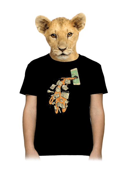 Digitální kocovina dětské tričko Black