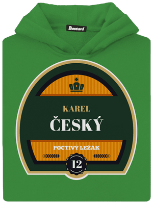 Pivní etiketa dětská mikina klokanka Kelly Green AWD