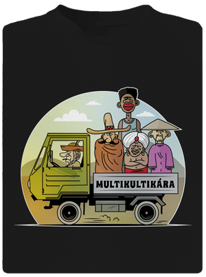 Multikultikára dětské sportovní tričko Black