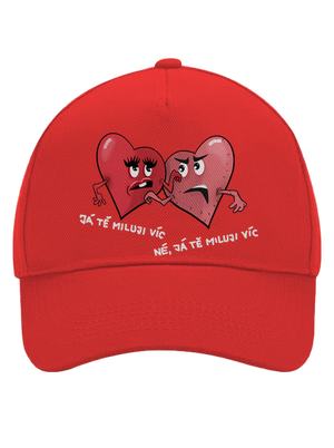 Srdíčka kšiltovka baseballka Classic Red