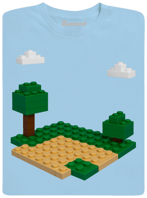 Lego postava z vlastní fotky pánské tričko Sky Blue