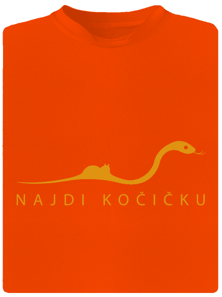 Najdi kočičku pánské sportovní tričko Neon Orange