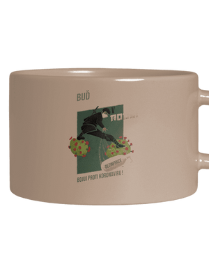 Ninja v rouši hrnek makronka Brown Macaron