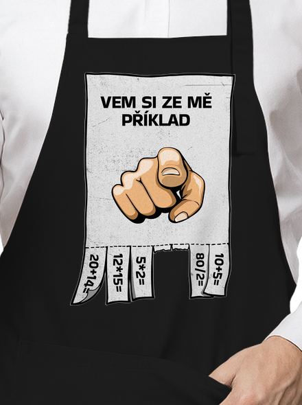 Vem si ze mě příklad zástěra Black