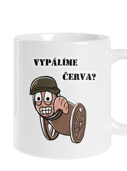 Vypálíme červa? klasický hrnek White