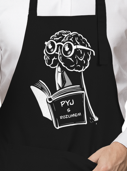 Pyj s rozumem zástěra Black