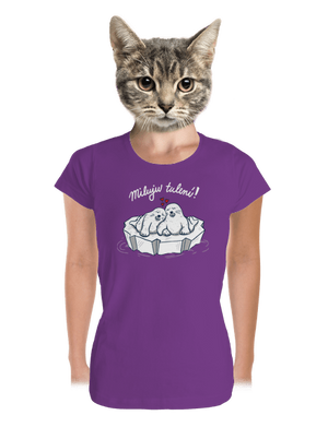 Miluju tulení dámské tričko premium Purple