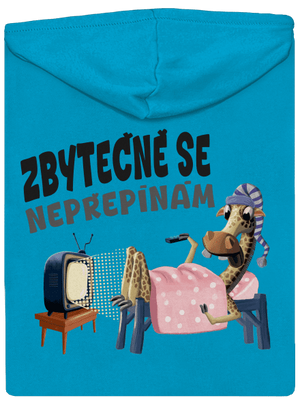 Zbytečně se nepřepínám dámská mikina na zip Blue Atol