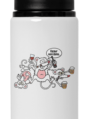 Kocour není doma lahev na vodu White