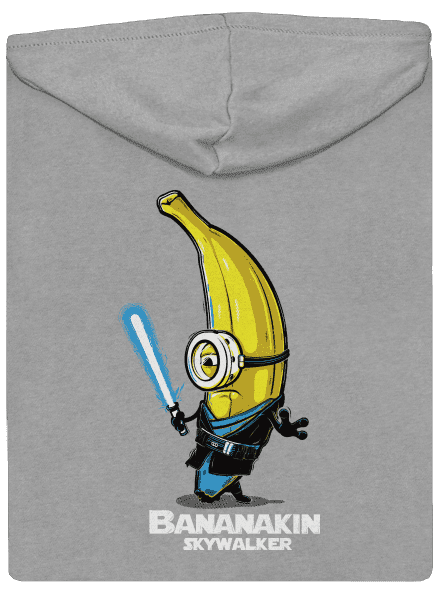 Bananakin Skywalker pánská mikina na zip Light Melange